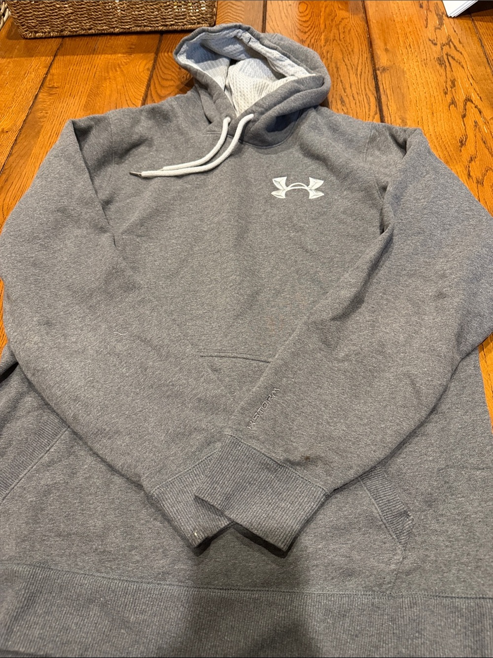 Under Armour Gray Pullover Hoodie with Logo